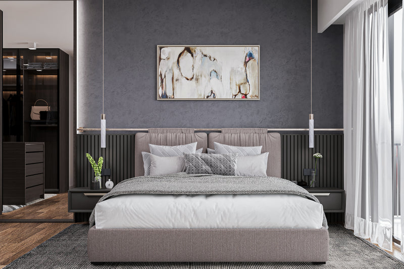 Custom luxury bedroom design with flexible marble finishes in Orlando